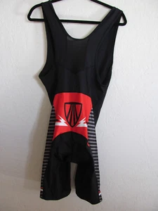 BONTRAGER TREK Replica Bib Shorts -Black & Red- Padded-Men's Size XL - Picture 1 of 12