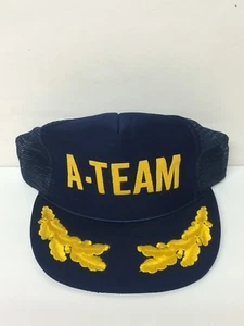 Vintage A-Team Trucker Snapback Hat, Naval Officer Oak Leaf Style - Picture 1 of 5