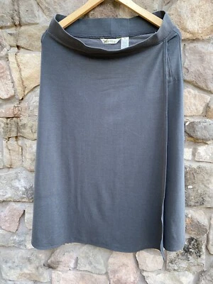 Falda larga Orvis gris caqui envolvente con estilo talla M Foto 1 de 4