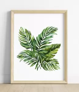 Botanical Wall Art Print, Greenery Print, Leaves Wall Art Decor, Nature Print - Picture 1 of 2
