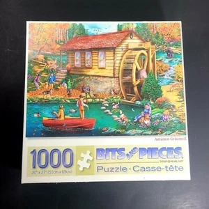 1000 Pieces Bits and Pieces Puzzle Casse-tete Autumn Gristmill Puzzle - Sealed - Picture 1 of 6