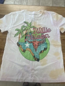 Youth Medium Kid’s Unisex Tie Dye Shirt 100% Cotton Willie Nelson - Picture 1 of 4
