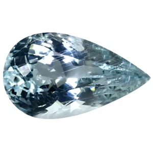 8.80 ct Superb Pear Cut (18 x 11 mm) Unheated / Untreated Sky Blue Aquamarine - Picture 1 of 2