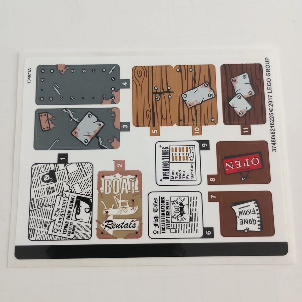 LEGO 21310 — LEGO Ideas (CUUSOO) — старый рыболовный магазин — ЛИСТ НАКЛЕЕК - Изображение 1 из 1