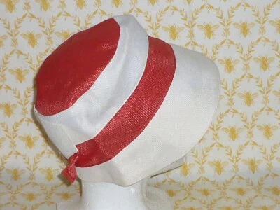 Antique Roaring Twenties Cloche Hat Vintage Straw Flapper Gatsby 1920s 1930s - Image 1 of 4