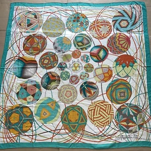 Hermes Cachemira Seda 54"x54" Chal 140 cm Bufanda Verde - Imagen 1 de 24