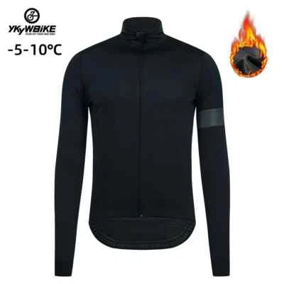 Winter Cycling Jacket Outdoor Warm Fleece Coat Jersey Weatherproof Windbreaker - Image 1 of 4
