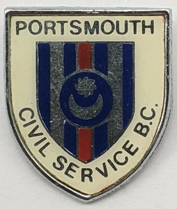 Vintage Portsmouth Civil Service Bowling Club Enamel Pin Badge - Picture 1 of 2