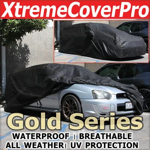 WATERPROOF CAR COVER W/MIRRPCKT-BLACK for 2015 2016 SUBARU WRX Sti W/STi SPOILER - Picture 1 of 12