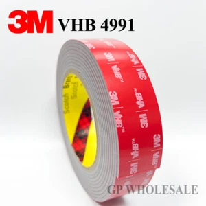 3M VHB #4991 Double-sided Acrylic Super Thick Foam Tape Automotive 1" 25mm width - Picture 1 of 3