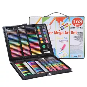 Childrens Kids Drawing Art Set Colour Painting Crayons Oil Pastel Felt Tip Pens - Picture 1 of 19