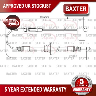 Fits Trafic Primastar Vivaro Baxter Front Centre Hand Brake Cable 73168827 - Image 1 of 2