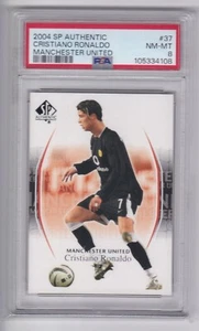 2004 SP Autentico Manchester United #37 Cristiano Ronaldo RC Base PSA 8 - Foto 1 di 2