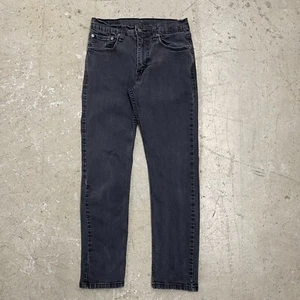 Levis Jeans 28x28 Black Pants 502 Taper Fit Faded Stretch Skater Denim Tag 31x32 - Picture 1 of 16