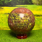 506G Natural Peach blossom tourmaline Quartz Sphere Crystal Ball Reiki Healing