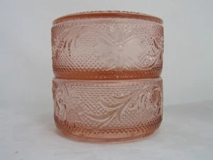 Exclusiva tiara de melocotón 3 piezas caja de joyería de Indiana Glass - Imagen 1 de 3
