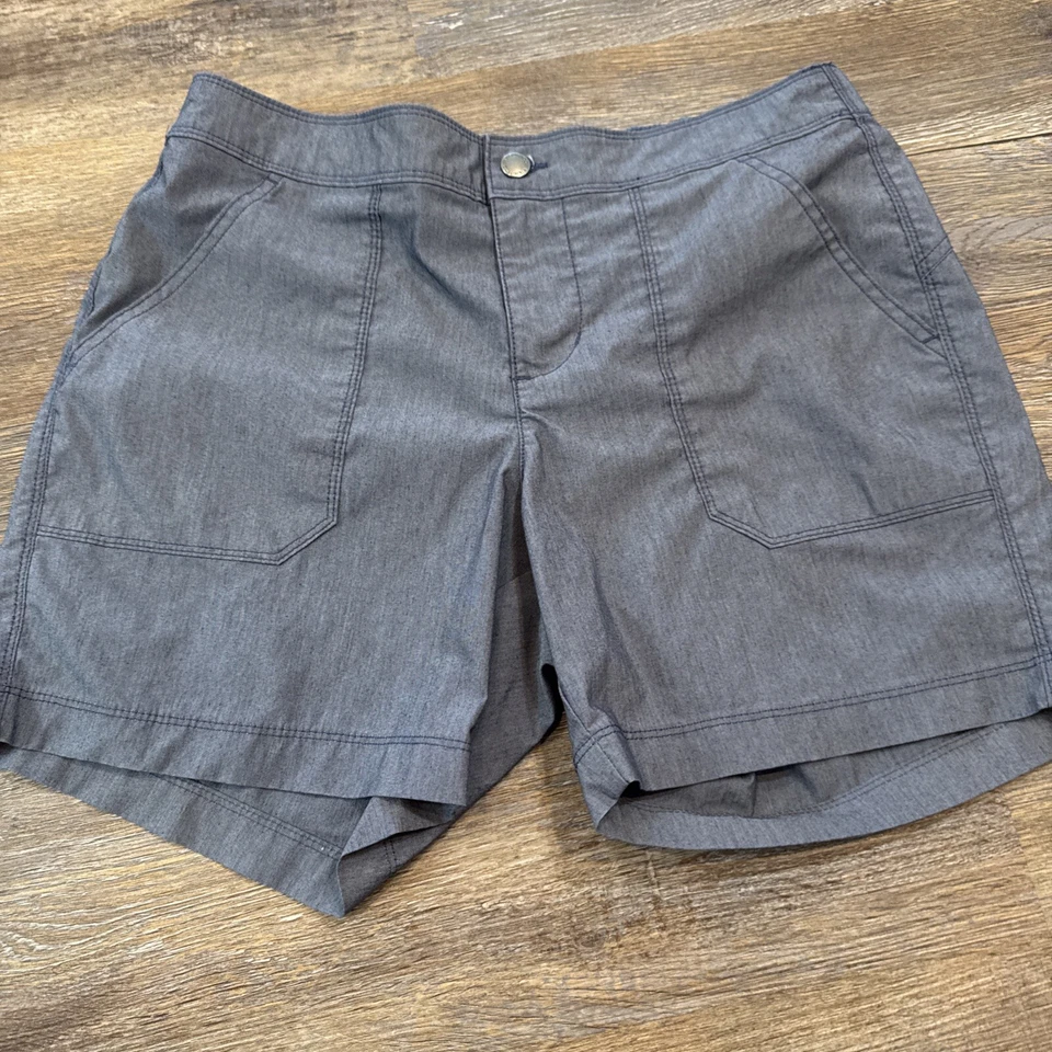 Pantalones cortos elásticos Columbia para mujer azul claro cancha senderismo aire libre 10 Foto 1 de 4