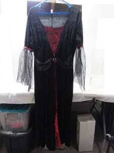 Costume Halloween Contessa Vampiretta Gotico Dama Adulto Donna Medium - Foto 1 di 10
