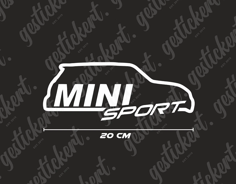 1 adesivo sportivo 20 cm adatto per mini sticker tuning S John Cooper Works - Immagine 1 di 1