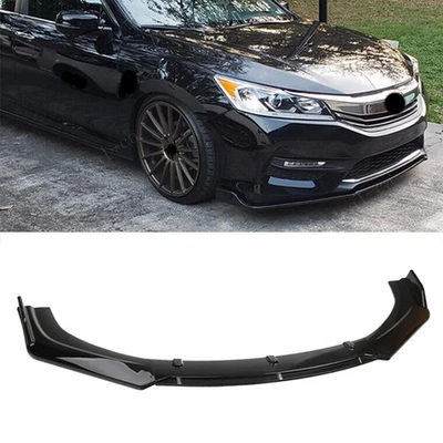 Front Bumper Lip Spoiler Body Kit Splitters For Honda Accord Civic Coupe Sedan Foto 1 de 4