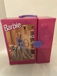 "Armario vintage Barbie de 12"" de alto con asa morada 1998". Buen estado - Imagen 1 de 8