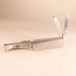 True Utility Nail Clipper Pocket Knife Stainless Steel  - Picture 1 of 5