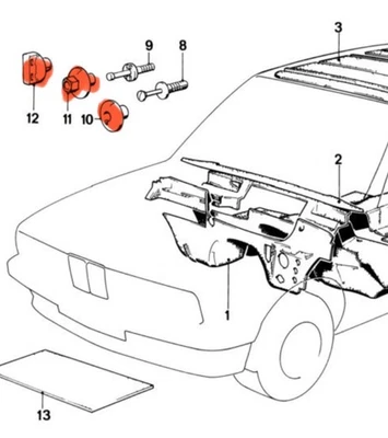1989 BMW 325i (E30) Engine Bay Insulation Fasteners (Quantity: 18) - Image 1 of 2