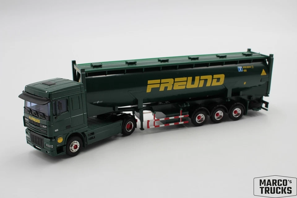 AWM DAF XF 95 SC tank container semitrailer truck "Freund Köln" 1:87 /AW3071 - Image 1 of 1