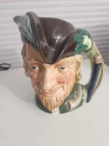 "Taza grande Royal Doulton Toby Jug Robin Hood personaje D6527 7,5"" de alto" - Imagen 1 de 9