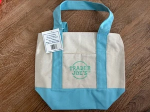 Trader Joe's Mini Canvas Tote Bag - Pastel Blue - Limited Edition 🩵 TJs - Picture 1 of 1