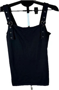 Torrid Black Heart Buckle Straps Tank Top Size 1 (14-16) - Picture 1 of 4