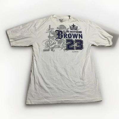 Camiseta Reebok LA Kings Dustin Marrón #23 Blanca Adulto Talla M NHL Hockey Tee Foto 1 de 4