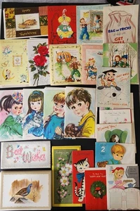 Lot Of 50 Vintage Unused Greeting Cards 1950’s-1960’s, Childrens Stories (KO) - Picture 1 of 19