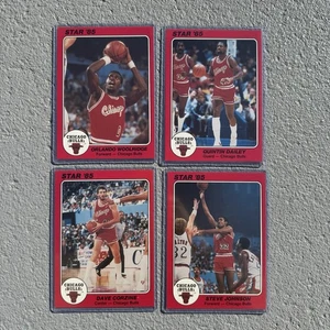 1985 Star Co Team Supers 5 x 7 Chicago Bulls 4 Karten Set - KEIN MICHAEL JORDAN - Bild 1 von 15