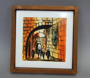 Mid century Ein-Reb Raizman hand painted art tile Jerusalem temple Israel - Picture 1 of 3