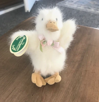 Bearington Waddles Duck White Plush 5.5in Hang Tag Seam Label Vtg Easter Vintage - Image 1 of 4