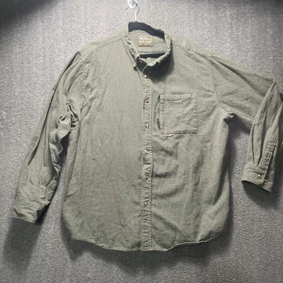 Drake Clothing Company Hombre Botón Cuadros Verde Azul 100% Algodón 3XL Foto 1 de 4