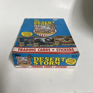 Topps 1991 Desert Storm Trading Cards and Sticker 36 New Sealed Packs in Box - Bild 1 von 6