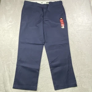 Dickies 874 Pants Mens 42x30 Navy Blue Original Fit Workwear Wrinkle Resistant - Picture 1 of 14