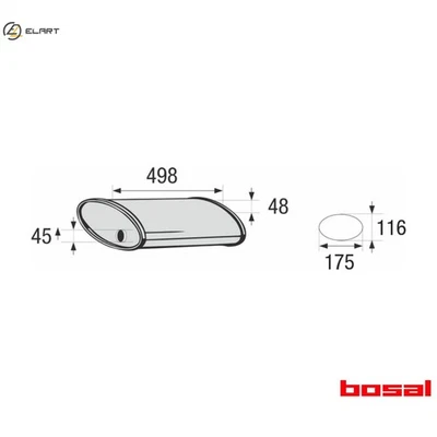 CENTRE MUFFLER UNIVERSAL 248-063 - Image 1 of 4