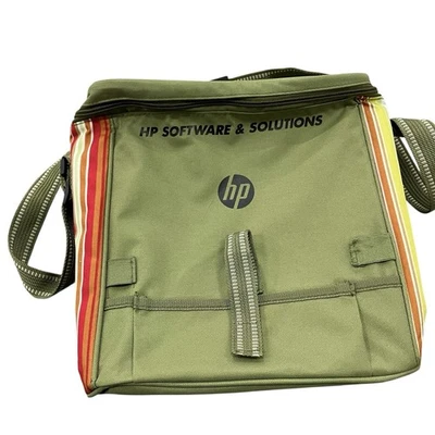 HP Hewlett Packard Lunch Bag Insulated Software & Solutions Green Swag Employee - Image 1 of 4