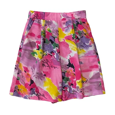 Pantalones Cortos de Golf Rosa Abstracto Estampado Cola Años 80 De Colección Para Mujer Pequeños 26x8 Neón Foto 1 de 4