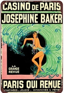 Josephine Baker France Tin Sign - Picture 1 of 1