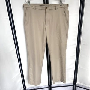 Izod Herren 36x30 schmale Passform khakifarbene Golfhose Polyester leicht atmungsaktiv E7 - Bild 1 von 11