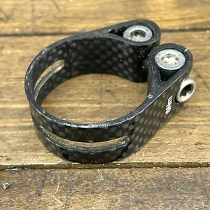 Carbon Fiber Seatpost Clamp 34 mm 34.9 Binder 2000s MTB Black - Picture 1 of 10