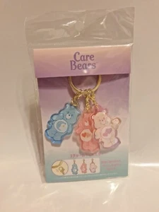Care Bears Limited Edition Acrylic Hello Kitty 3 Charm Keychain New - Picture 1 of 1