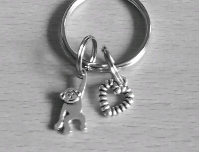 Sweet cheeky little 'Monkey' Keyring Bagcharm lovable gorgeous useful gift  - Image 1 of 3