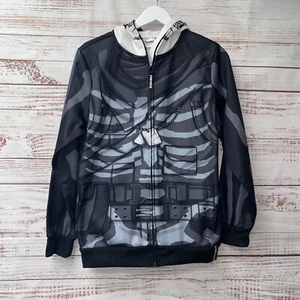 Fortnite Skull Cosplay Hoodie Full Face Hooded Zip Up Youth XL 18/20 EUC MS-34 - Picture 1 of 5