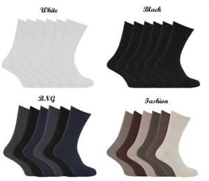 Men's 100% Cotton Blend Ribbed Work Suit Office Everyday Soft Formal Socks 6-11 - Picture 1 of 9