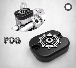 Fit H-D 2006-2017 DYAN Smashing Gear Contrast Cut Front Master Cylinder Cover - Picture 1 of 7